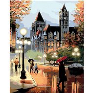Diamondi - ON THE STREET IN FRONT OF THE CITY HALL, 40x50 cm, stretched canvas on frame - Diamond Painting