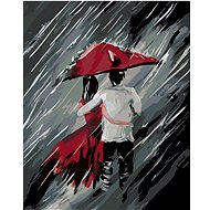 Diamondi - LOVERS UNDER THE BOARD AND A STRONG BOARD, 40x50 cm, stretched canvas on frame - Diamond Painting