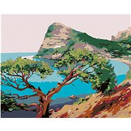 Diamondi - Diamond painting - RISING TREE BY THE SEA, 40x50 cm, Exposed canvas on frame - Diamond Painting