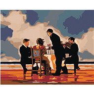 Diamondi - DINNER ON THE BEACH, 40x50 cm, stretched canvas on frame - Diamond Painting