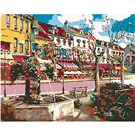 Diamondi - SUMMER STREET, 40x50 cm, off canvas on frame - Diamond Painting