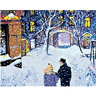 Diamondi - WINTER WALK IN TWO, 40x50 cm, without frame and without canvas shut off - Diamond Painting