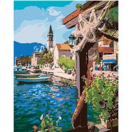 Diamondi - VIEW FROM A FISHERMAN ON THE SEA, 40x50 cm, without frame and without canvas switching of - Diamond Painting