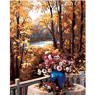 Diamondi - VIEW FROM THE TERRACE, 40x50 cm, without frame and without canvas shut off - Diamond Painting