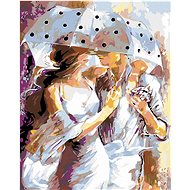 Diamondi - LOVERS UNDER THE CANVAS, 40x50 cm, without frame and without canvas shut off - Diamond Painting