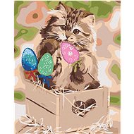 Diamondi - CATS AND EASTER VILLAGES, 40x50 cm, without frame and without canvas shut off - Diamond Painting
