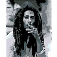 Diamondi - SMOKING BOB MARLEY, 40x50 cm, stretched canvas on frame - Diamond Painting