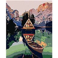 Diamondi - PRAMICE AT THE LAKE COTTAGE IN THE MOUNTAINS, 40x50 cm, without frame and without canvas  - Diamond Painting