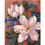 Diamondi - Blossoming Lilies, 40x50 cm, stretched canvas on frame - Diamond Painting