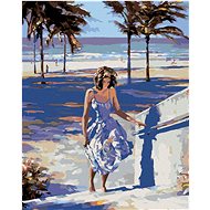 Diamondi - WHEN A WOMAN COMES FROM THE BEACH, 40x50 cm, stretched canvas on frame - Diamond Painting