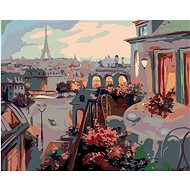 Diamondi - PARIS FROM THE BALCONY, 40x50 cm, stretched canvas on frame - Diamond Painting