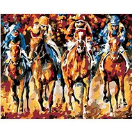 Diamondi - RACE ON HORSES, 40x50 cm, stretched canvas on frame - Diamond Painting