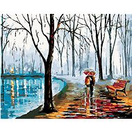 Diamondi - ON A WALK BY THE WATER, 40x50 cm, stretched canvas on frame - Diamond Painting