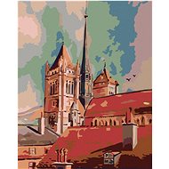 Diamondi - Towers and Roofs, 40x50 cm, off canvas on frame - Diamond Painting