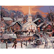 Diamondi - WHITE CHURCH, 40x50 cm, without frame and without canvas shut off - Diamond Painting