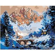 Diamondi - COTTAGE AT THE CITY IN WINTER, 40x50 cm, without frame and without canvas shut off - Diamond Painting