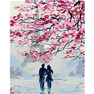 Diamondi - ROMANTIC WALK IN PARIS, 40x50 cm, off canvas on frame - Diamond Painting
