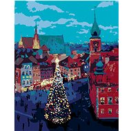 Diamondi - CHRISTMAS TREE IN FRONT OF THE CASTLE IN WARSAW, 40x50 cm, without frame and without canv - Diamond Painting