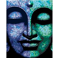 Diamondi - TWO-COLOUR BUDDHA, 40x50 cm, without frame and without canvas shut off - Diamond Painting