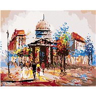 Diamondi - VIEW OF THE EDGE OF THE BLOCK IN PARIS, 40x50 cm, stretched canvas on frame - Diamond Painting