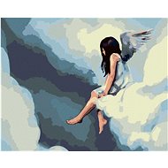 Diamondi - ANGEL SITTING ON A COVER, 40x50 cm, without frame and without canvas - Diamond Painting