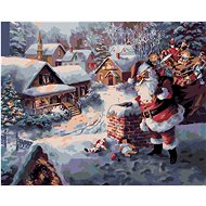Diamondi - Diamond Painting - SANTA CLAUS WITH GIFTS, 40x50 cm, without frame and without canvas shu - Diamond Painting
