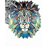Diamondi - Diamond painting - MOZAIK LION, 40x50 cm, Off canvas on frame - Diamond Painting