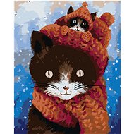 Diamondi - CATS HIDDEN BEHIND THE HAT, 40x50 cm, stretched canvas on frame - Diamond Painting