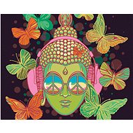 Diamondi - GREEN BUDDHA AND MOTHERS, 40x50 cm, stretched canvas on frame - Diamond Painting