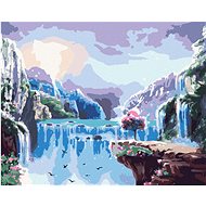 Diamondi - Fairy Landscape with Waterfalls, 40x50 cm, without frame and without canvas shut off - Diamond Painting