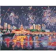 Diamondi - FIREWORKS IN THE SOCHI, 40x50 cm, stretched canvas on frame - Diamond Painting
