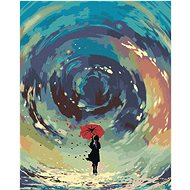 Diamondi - WOMAN WITH A BOARD AND A WATER FAIR, 40x50 cm, stretched canvas on frame - Diamond Painting
