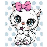 Diamondi - Diamond painting - CUTE WHITE CAT - Diamond Painting