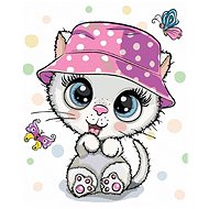 Diamondi - LITTLE CAT IN A HAT, 40x50 cm, stretched canvas on frame - Diamond Painting