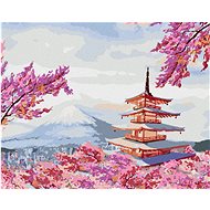 Diamondi - JAPAN CHROME AND PINK FLOWERS, 40x50 cm, stretched canvas on frame - Diamond Painting