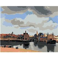 Diamondi - A VIEW OF DELFT (J. VERMEER), 40x50 cm, stretched canvas on frame - Diamond Painting