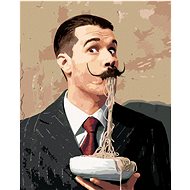 Diamondi - SALVADOR DALÍ AND THE SPAGhetti, 40x50 cm, without frame and without canvas shut off - Diamond Painting