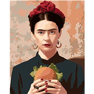 Diamondi - FRIDA KAHLO A HAMBURGER, 40x50 cm, without frame and without canvas shut off - Diamond Painting