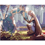 Diamondi - ANIME GIRL WITH A DRAGON, 40x50 cm, without frame and without canvas shut off - Diamond Painting