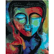 Diamondi - COLOUR BUDDHA AND FLOWERS, 40x50 cm, without frame and without canvas shut off - Diamond Painting