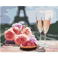 Diamondi - GLORIES AND ROSES IN PARIS AND EIFFEL'S TOWER, 40x50 cm, off canvas on frame - Diamond Painting