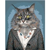 Diamondi - CAT IN CLOTHING, 40x50 cm, without frame and without switching off the canvas - Diamond Painting