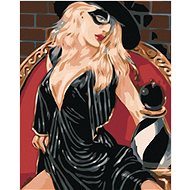 Diamondi - CHESS PLAYER IN BLACK, 40x50 cm, without frame and without canvas shut off - Diamond Painting