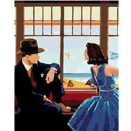 Diamondi - BEHIND THE WINDOW IS THE SEA, 40x50 cm, unframed and without canvas - Diamond Painting