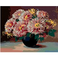 Diamondi - FLOWERS IN A BLACK VASE, 40x50 cm, without frame and without canvas shut off - Diamond Painting