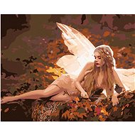 Diamondi - WOMAN WITH BUTTERFLY WINGS, 40x50 cm, stretched canvas on frame - Diamond Painting