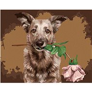 Diamondi - Diamond painting - Wolf with rose - Diamond Painting
