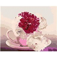 Diamondi - COFFEE WITH FLOWERS, 40x50 cm, unframed and without canvas shut off - Diamond Painting