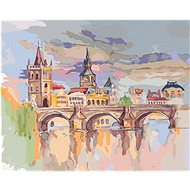 Diamondi - BRIDGE OF CHARLES ON A BRIGHT DAY, 40x50 cm, without frame and without canvas shut off - Diamond Painting