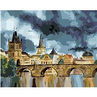 Diamondi - KARL'S BRIDGE IN THE STORM, 40x50 cm, without frame and without canvas shut off - Diamond Painting